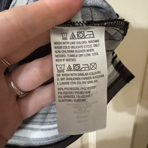 Women’s Isaac Mizrahi Striped Short Sleeve Top L - Picture 4 of 4